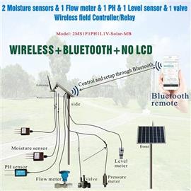 2 moisture sensor & 1 flow meter & 1 PH & 1 level sensor & 1 valve Wireless field controller/relay